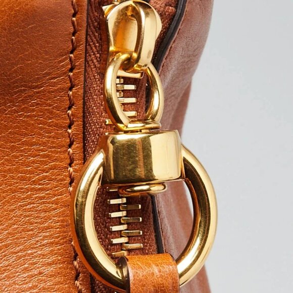 Chloe Clay Brown Shiny Leather Medium Camera Bag - Picture 6 of 12